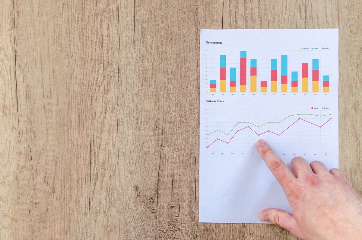 Organized stock watchlist and candlestick charts on a trading desk